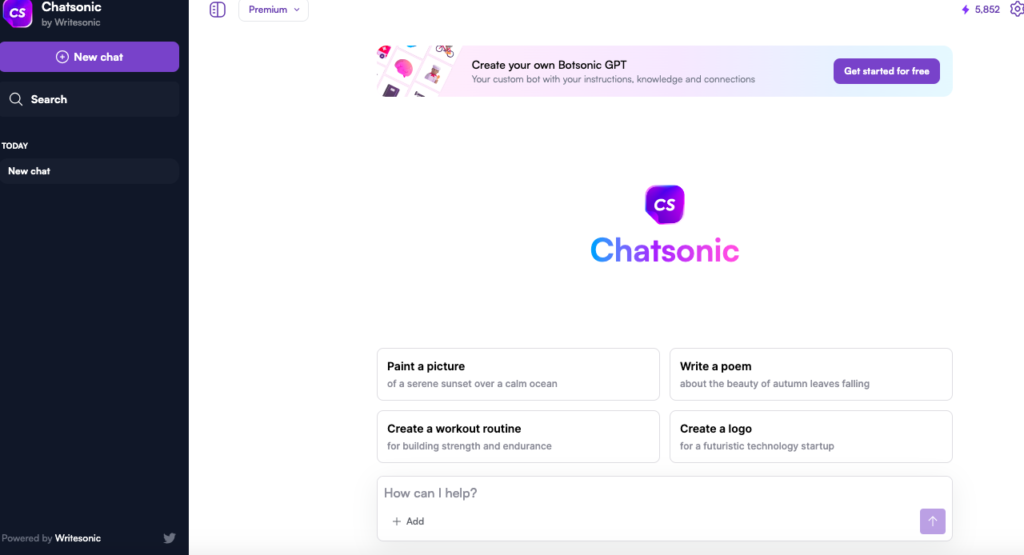 Chatsonic ボット AI チャットボット